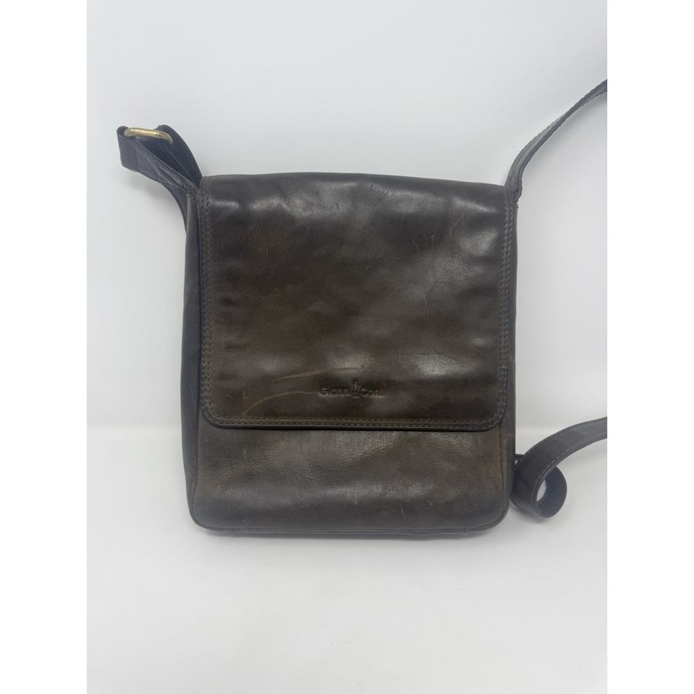 Gianni Conti Leather Messenger Bag Shoulder Crossbody